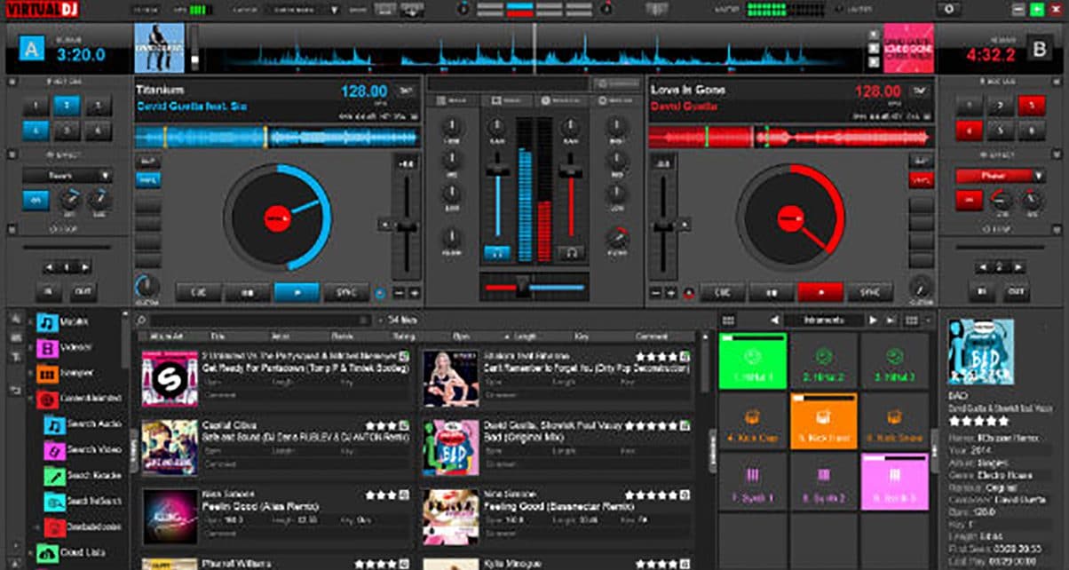 phần mềm giả lập kết nối bàn DJ Virtual DJ