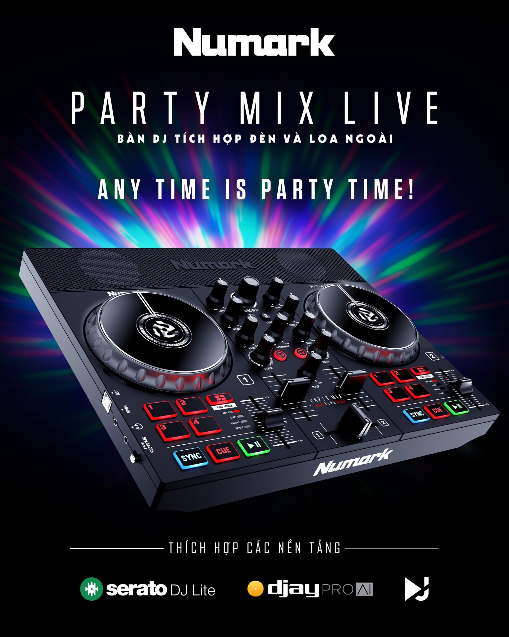 bàn dj giá rẻ numark party mix live