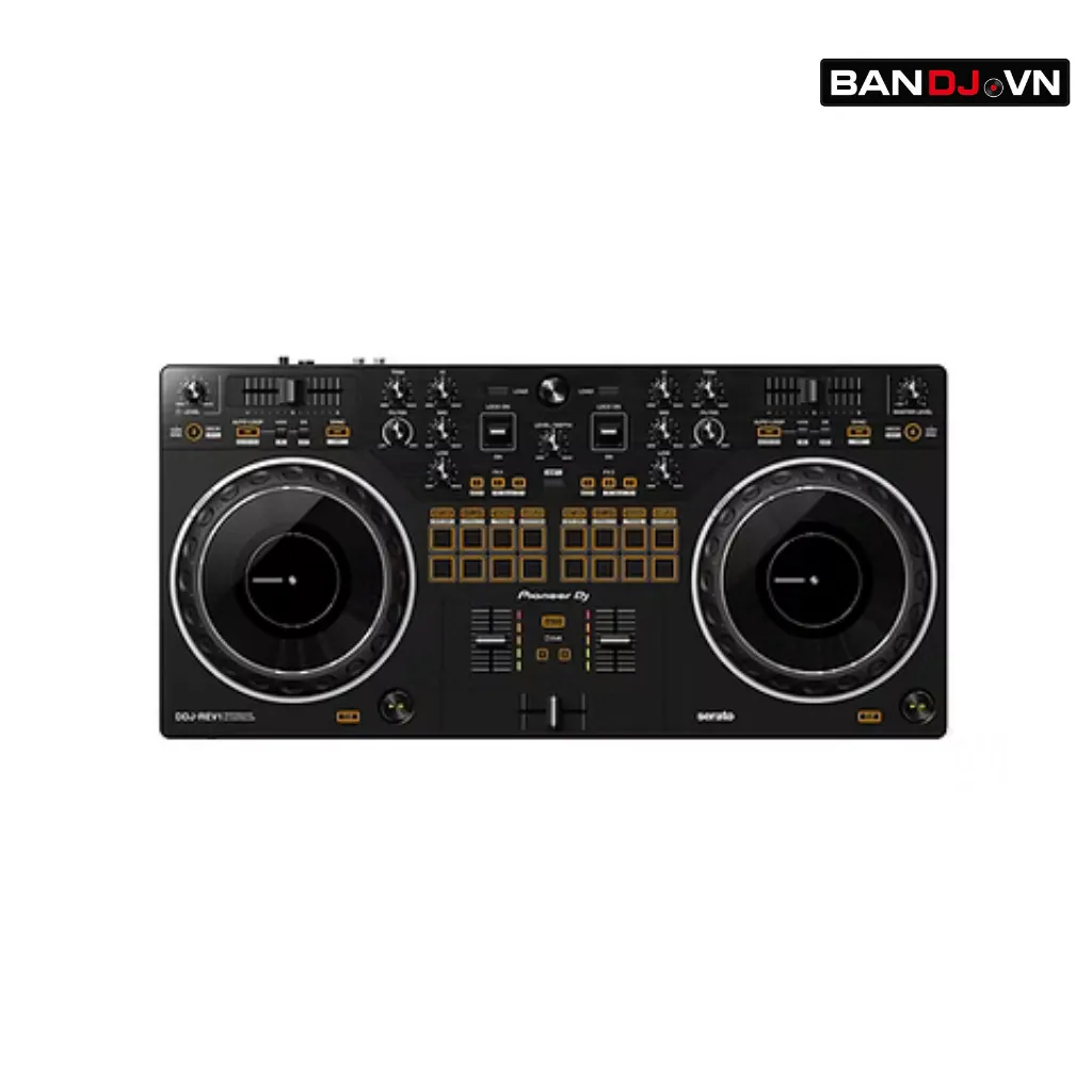 Pioneer DDJ-REV1_Bàn DJ 2 kênh chuyên để chà đĩa cho phần mềm Serato DJ Lite (Màu Đen)