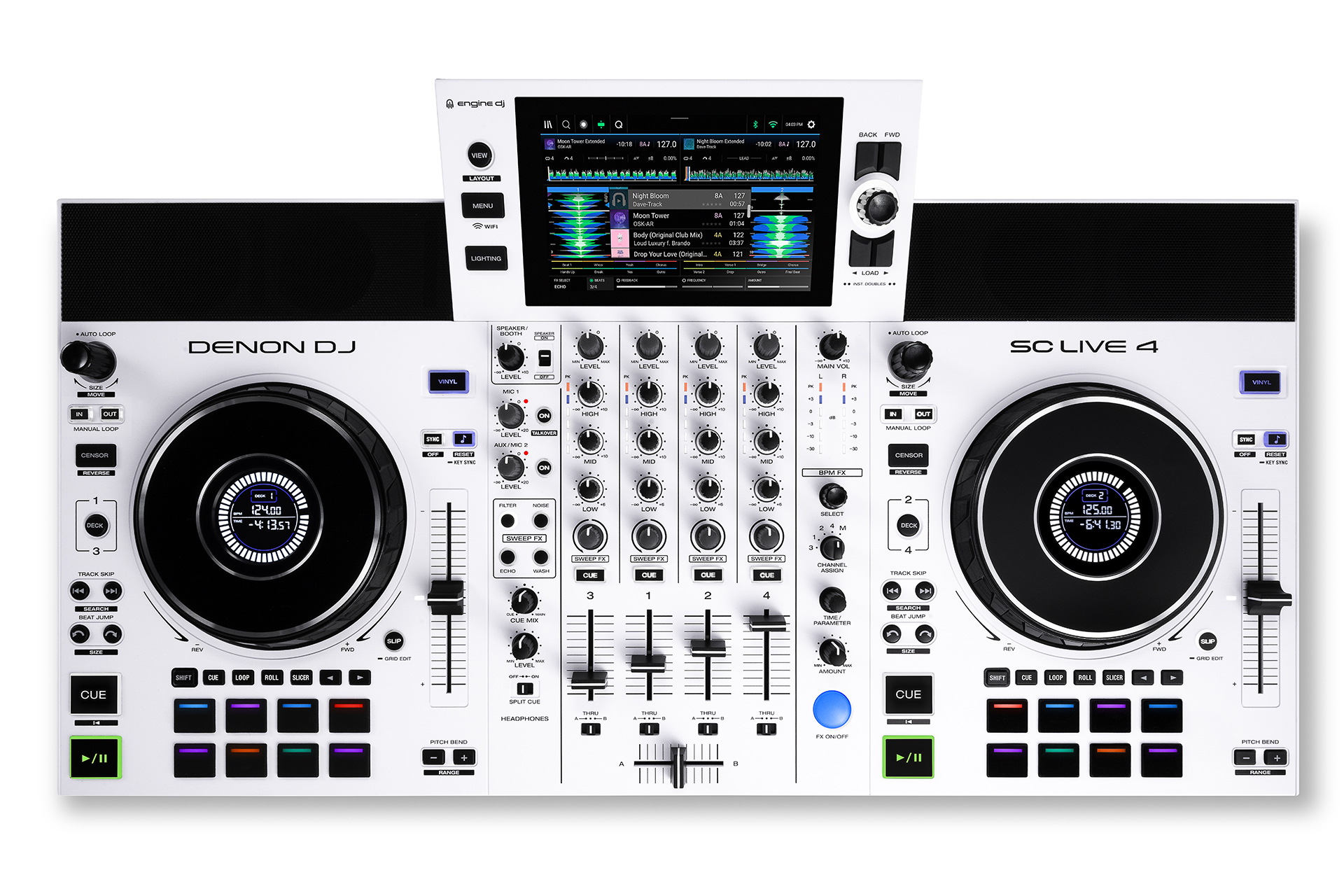 DENONDJ SCLIVE4 WHT TOP DOWN WEB