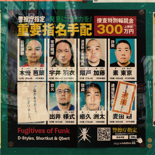 Vinyl Sample Fugitives Of Funk – Djay Control Vinyl – Stokyo (Japan pressing) 12″