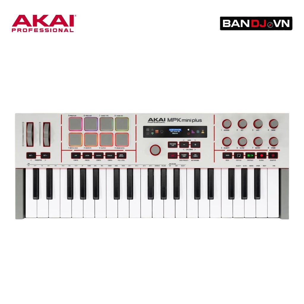 Akai Professional MPK Mini Plus II – MIDI Keyboard 37 phím, pad MPC RGB, CV/Gate